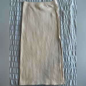 Forever 21 Textured Beige Skirt